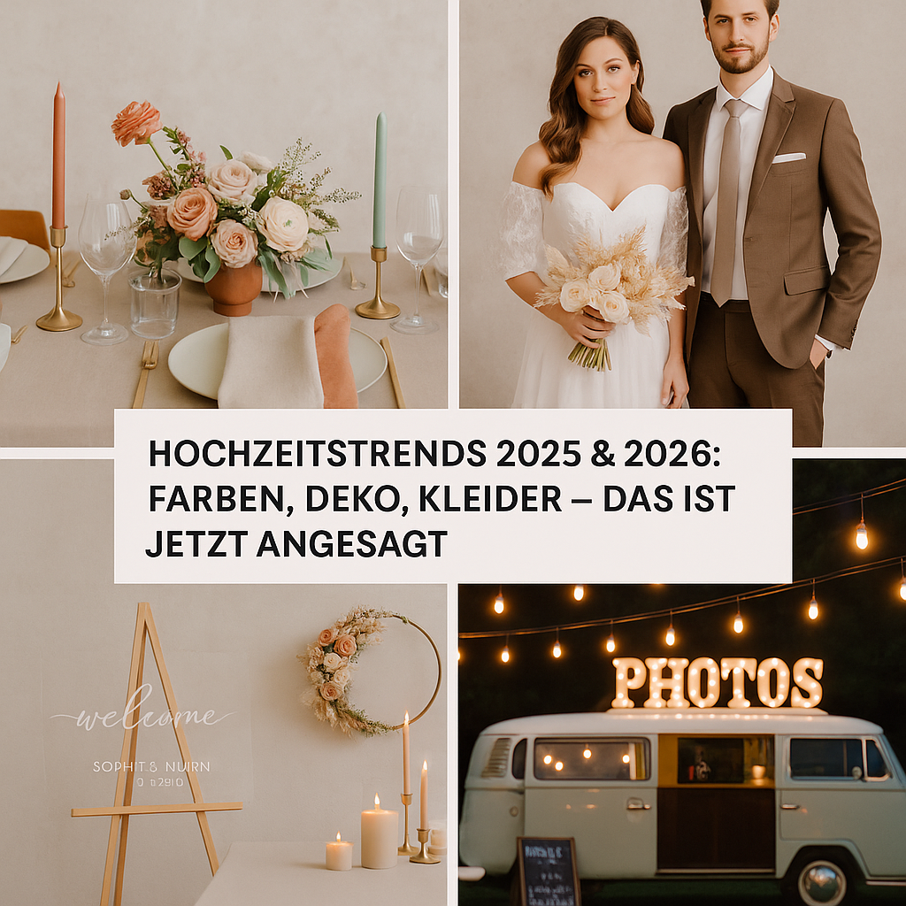 Hochzeitstrends 2025 & 2026: Farben, Deko, Kleider – das ist jetzt angesagt!